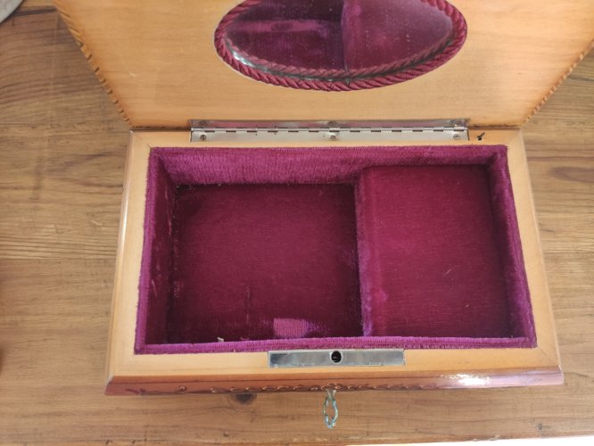 Ancienne Boîte à Musique à Bijoux - Reuge (Suisse) & Marqueterie Italienne