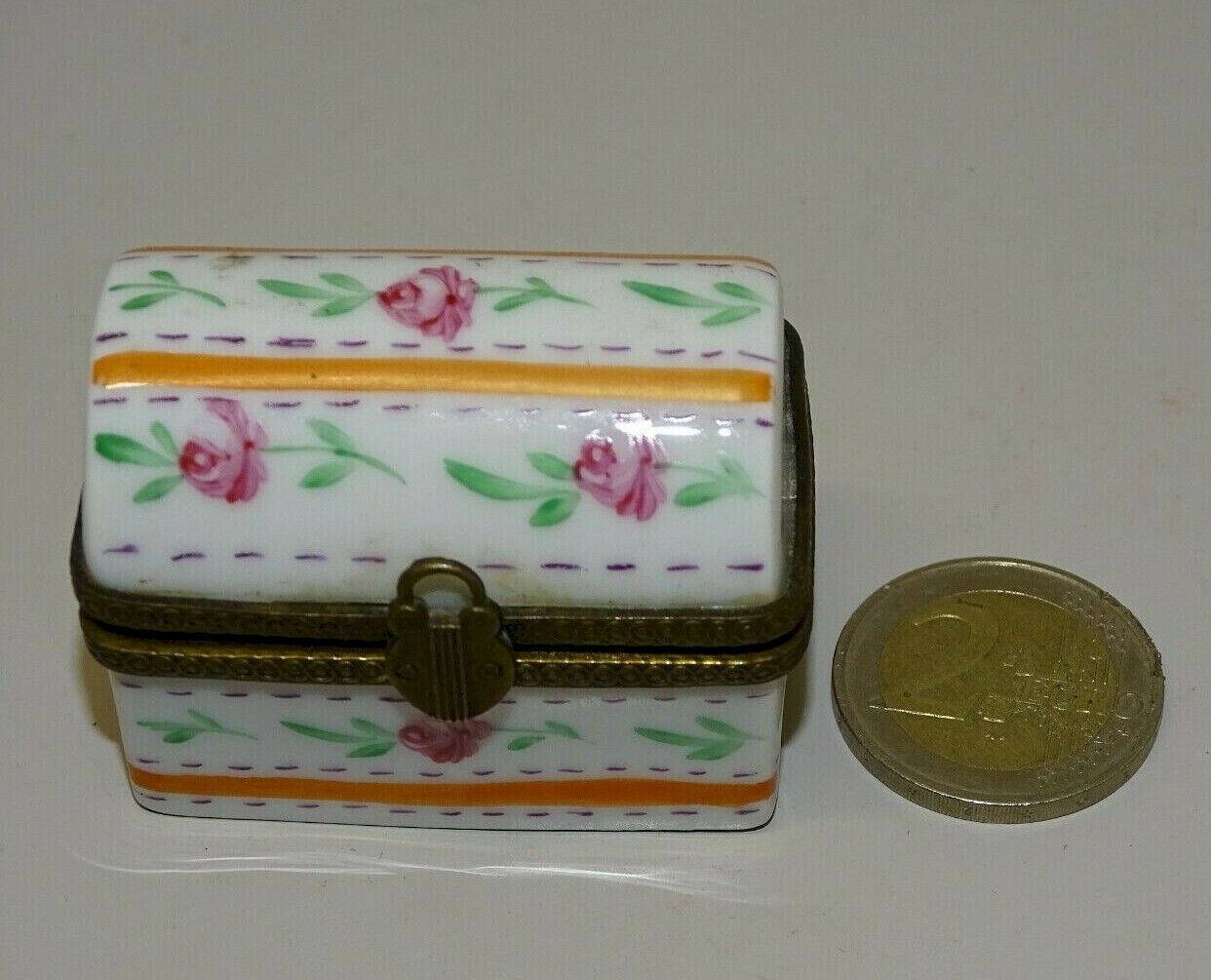 Boîte à Bijoux Ancienne En Céramique – Limoges De France – Style Vintage Années 80