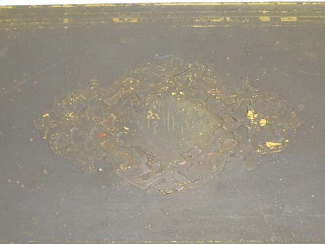 -ANCIENNE BOITE A THE BOIS NAPOLEON III A RESTAURER PUR JUS de GRENIER     D