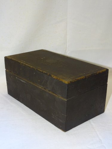 -ANCIENNE BOITE A THE BOIS NAPOLEON III A RESTAURER PUR JUS de GRENIER     D
