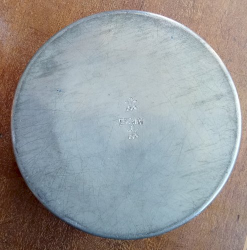 Ancienne Boite Coffret Étain Art Nouveau Signée Rischmann Décor Floral