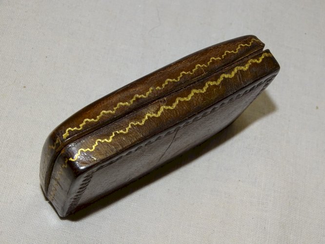 -ANCIENNE BOITE CUIR GAUFRE TABATIERE HOTEL BAGLIONI FLORENCE COLLECTION     D