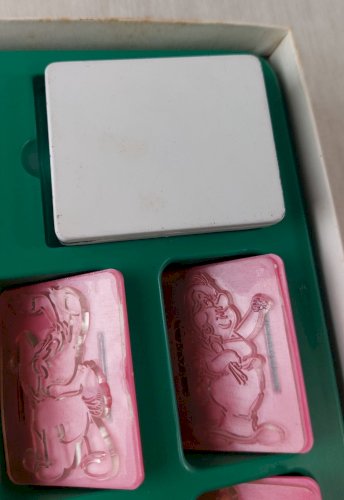 Ancienne boîte de timbres à imprimer / tampons, Astérix, Dargaud 1974 ^