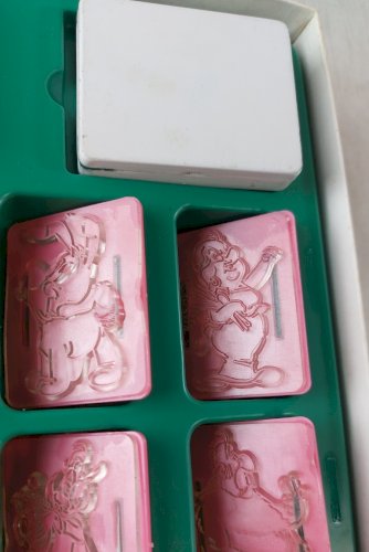 Ancienne boîte de timbres à imprimer / tampons, Astérix, Dargaud 1974 ^