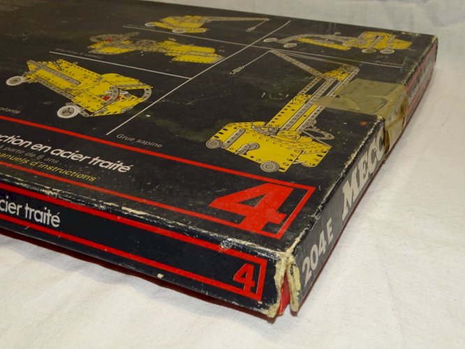 -ANCIENNE BOITE MECCANO EN ACIER TRAITE N° 4 COLLECTION JOUET ANCIEN VITRINE   D
