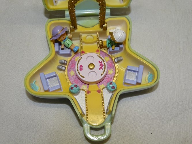 -ANCIENNE BOITE POLLY POCKET ETOILE  BLUEBIRD 1992 JOUET ANCIEN 2 PERSONNAGES  D