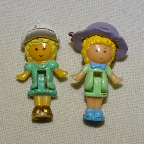 -ANCIENNE BOITE POLLY POCKET ETOILE  BLUEBIRD 1992 JOUET ANCIEN 2 PERSONNAGES  D