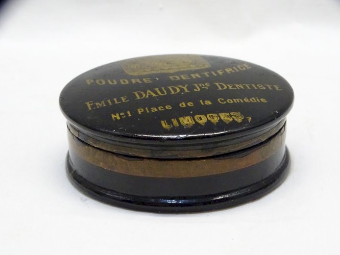 -ANCIENNE BOITE POUDRE DENTIFRICE NAPOLEON III XIX CARTON BOUILLI EMILE DAUDY  D
