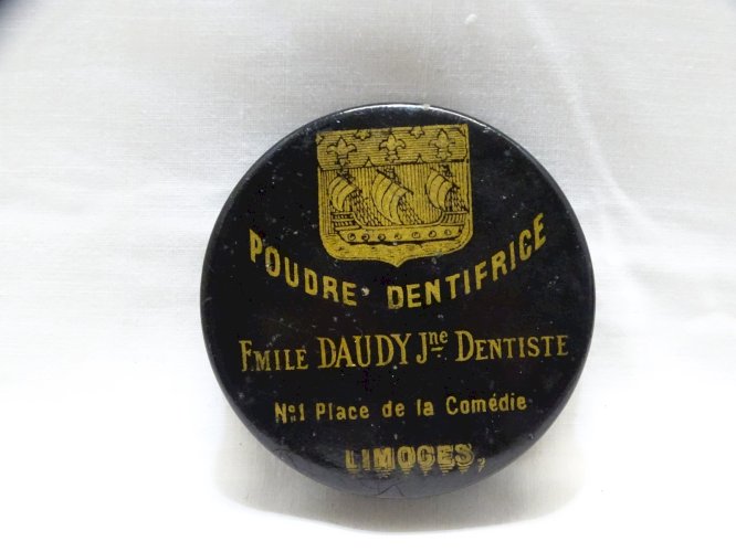 -ANCIENNE BOITE POUDRE DENTIFRICE NAPOLEON III XIX CARTON BOUILLI EMILE DAUDY  D