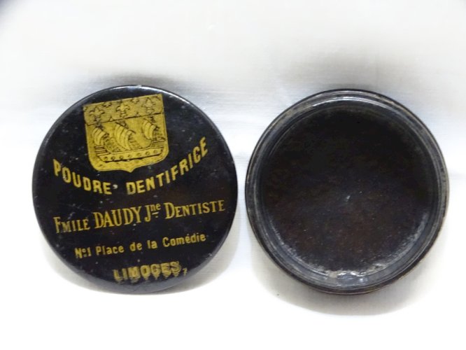 -ANCIENNE BOITE POUDRE DENTIFRICE NAPOLEON III XIX CARTON BOUILLI EMILE DAUDY  D