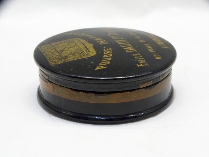 -ANCIENNE BOITE POUDRE DENTIFRICE NAPOLEON III XIX CARTON BOUILLI EMILE DAUDY  D
