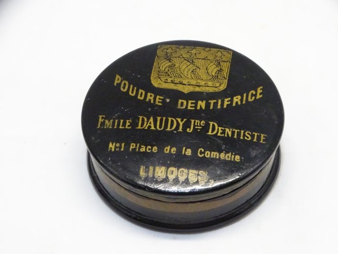 -ANCIENNE BOITE POUDRE DENTIFRICE NAPOLEON III XIX CARTON BOUILLI EMILE DAUDY  D