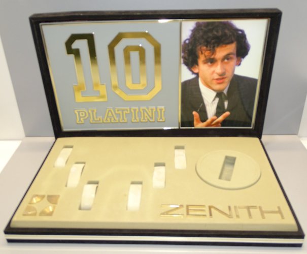 -ANCIENNE BOITE PRESENTOIR MONTRES ZENITH PLATINI 10 COLLECTION VINTAGE