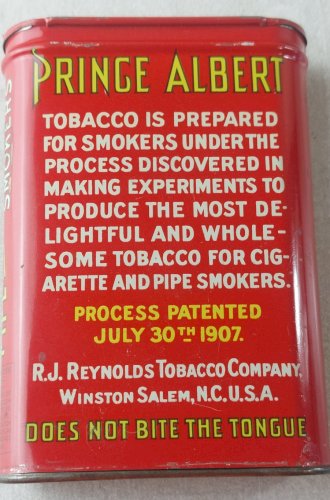 Ancienne boîte publicitaire / étui à cigarette / tabac, en tôle, Prince Albert ^