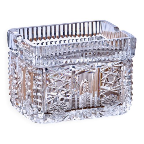 Ancienne boîte tabatière en cristal du XIXe