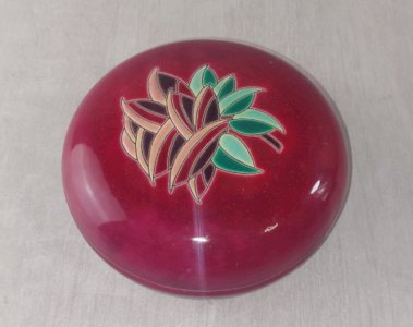 Ancienne bonbonnière en émaux de Longwy ^