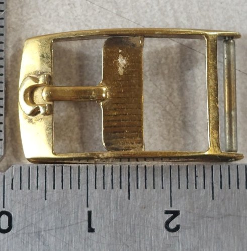 Ancienne boucle ardillon, pour montres, en plaqué or, Omega