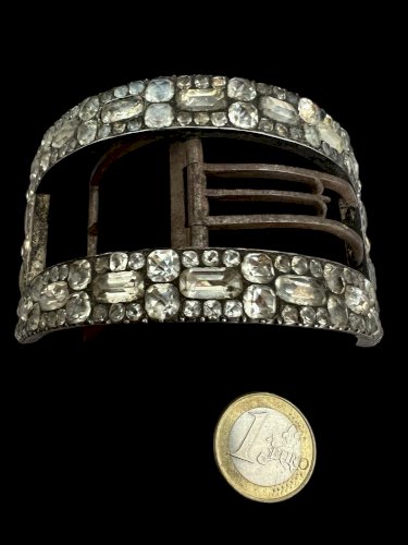 Ancienne Boucle De Chaussure 18 eme Siecle  Argent/Acier Époque Louis XVI