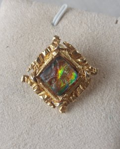 Ancienne boucle doreille clip orpheline, Lor du soir, vintage