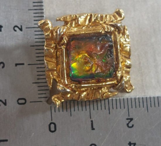 Ancienne boucle doreille clip orpheline, Lor du soir, vintage