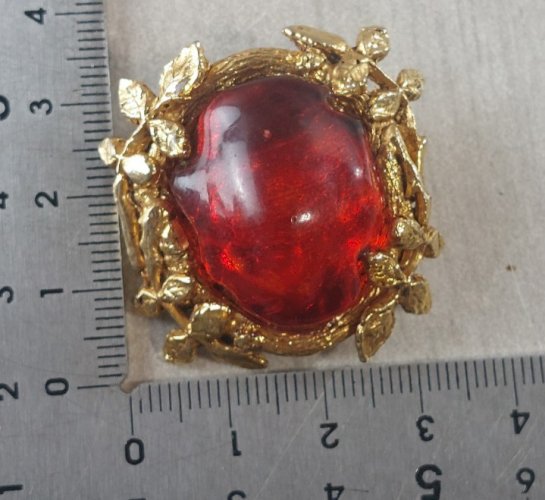 Ancienne boucle doreille clip orpheline, Lor du soir, vintage