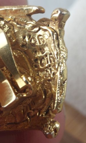 Ancienne boucle doreille clip orpheline, Lor du soir, vintage