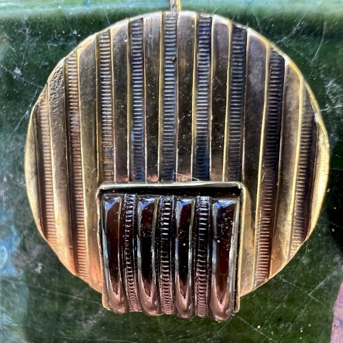 Ancienne boucles d’oreilles col-de-cygne vers 1925 vintage design, géométrique