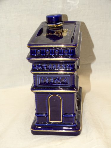 - ANCIENNE BOUTEILLE ARC DE TRIOMPHE COGNAC HINE PORCELAINE BERNARDAUD BLEU    D