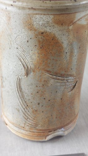 Ancienne bouteille, Cris Barbe, en grès