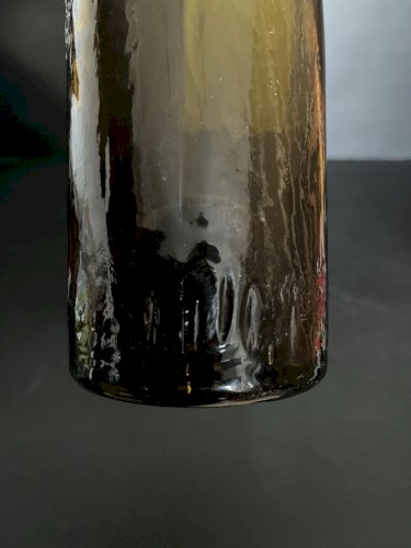Ancienne bouteille en verre fumé ANGOT COULON DISTILATEUR MONTSUR MAYENNE