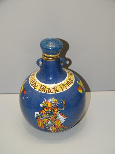 -ANCIENNE BOUTEILLE PORCELAINE THE BLACK PRINCE WHISKY SCOTCH BRITISH  D