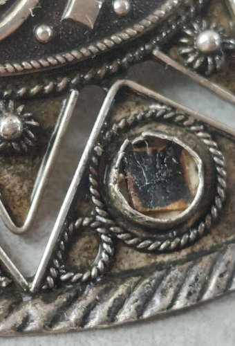 Ancienne broche arabe, berbère / ethnique / Touareg, en argent