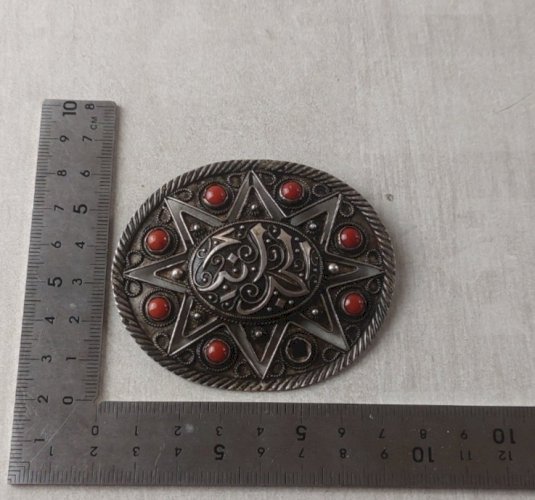 Ancienne broche arabe, berbère / ethnique / Touareg, en argent