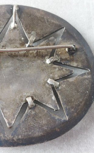 Ancienne broche arabe, berbère / ethnique / Touareg, en argent