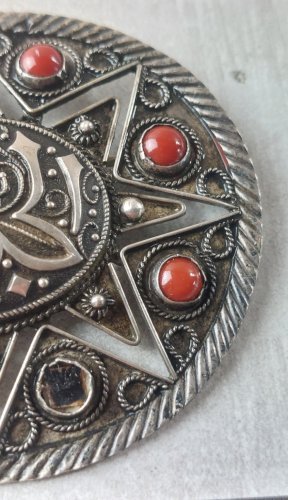 Ancienne broche arabe, berbère / ethnique / Touareg, en argent