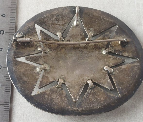 Ancienne broche arabe, berbère / ethnique / Touareg, en argent