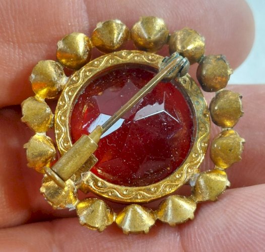 Ancienne broche, art deco, strass