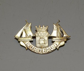 - ANCIENT BROOCH BORDEAUX SILVER METAL ANTIQUE JEWEL COLLECTION DISPLAY D