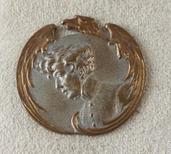 Old brooch / button, Napoleon III the Eaglet, 19th century
