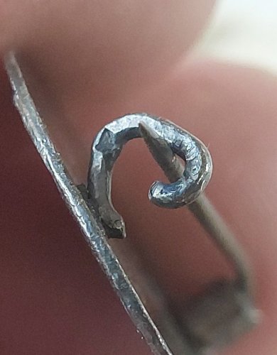 Ancienne broche, décor femme, art nouveau, Mignon, en argent