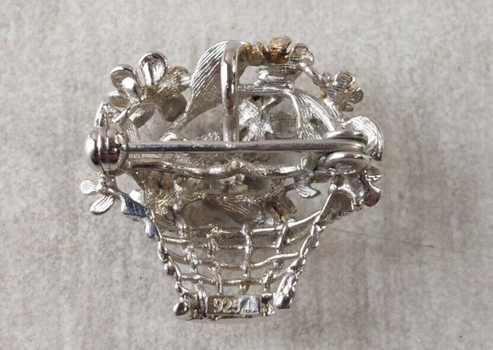 Ancienne broche, en argent massif, Teka Theodor Klotz Pforzheim, vintage