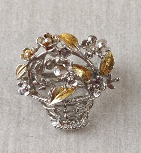 Ancienne broche, en argent massif, Teka Theodor Klotz Pforzheim, vintage