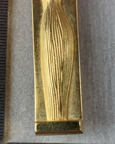 Ancienne broche en métal doré, Organza, Givenchy