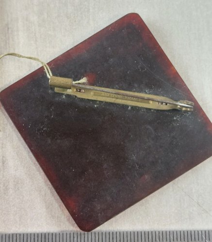 Ancienne broche, Feng Shui dragon, en plastique