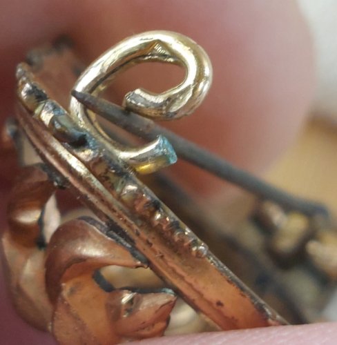 Ancienne broche, Napoléon III, en plaqué or