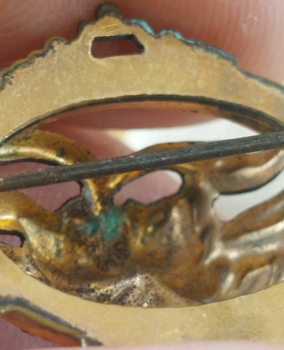 Ancienne broche, Napoléon III, en plaqué or