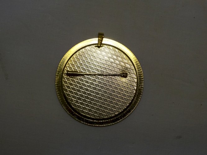 - ANCIENNE BROCHE PENDENTIF EMAILLE EMAIL FLEURS COLOREES METAL Doré BIJOU  D