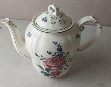 Old coffee pot / teapot, decor old Strasbourg, Villeroy & Boch ceramic