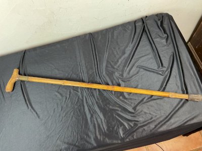 Ancienne CANNE DE MÉTIER A SYSTEME CANNE VRILLE