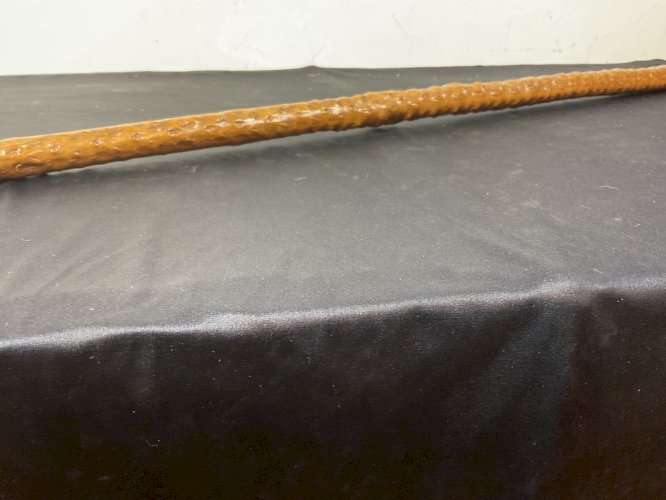 Ancienne CANNE DE MÉTIER A SYSTEME CANNE VRILLE